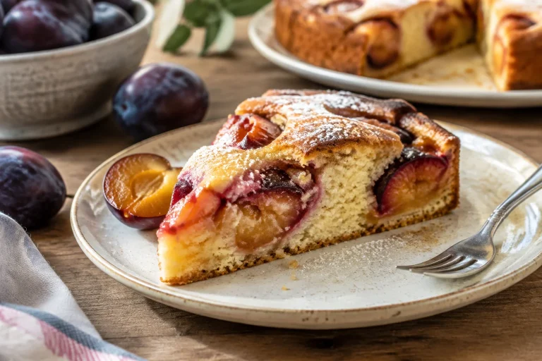 Gâteau aux prunes moelleux à la cuillère, sans balance