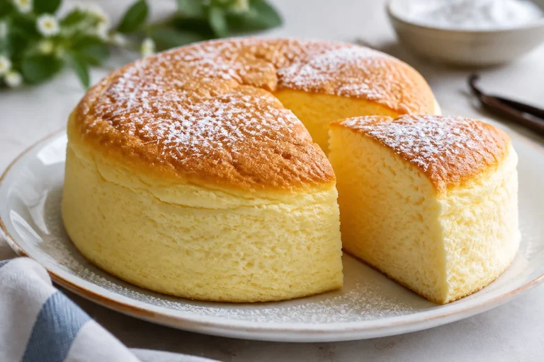 Gâteau coton japonais moelleux cuit au bain-marie