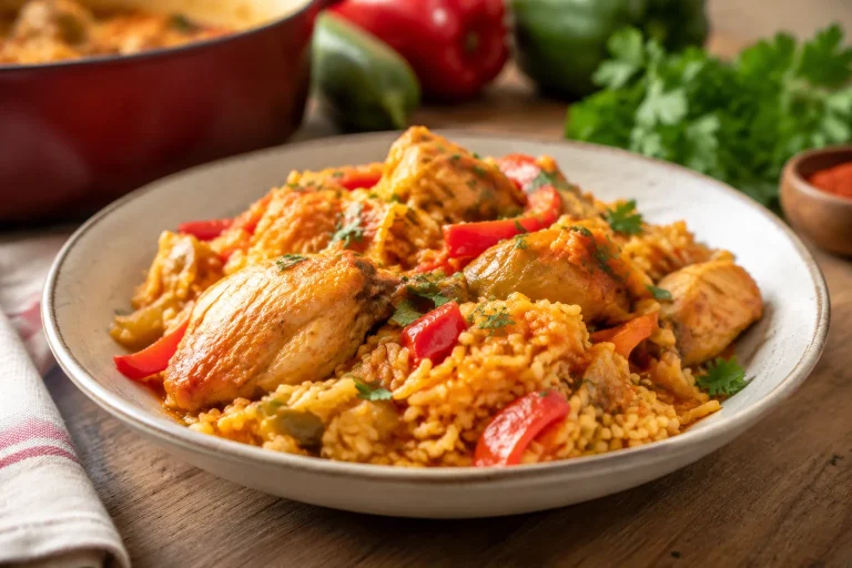 Marmite de poulet au riz façon paprika, saveurs d'Espagne