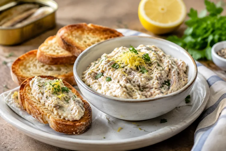 Tartinade de sardines au citron et fromage frais, prête en 10 minutes