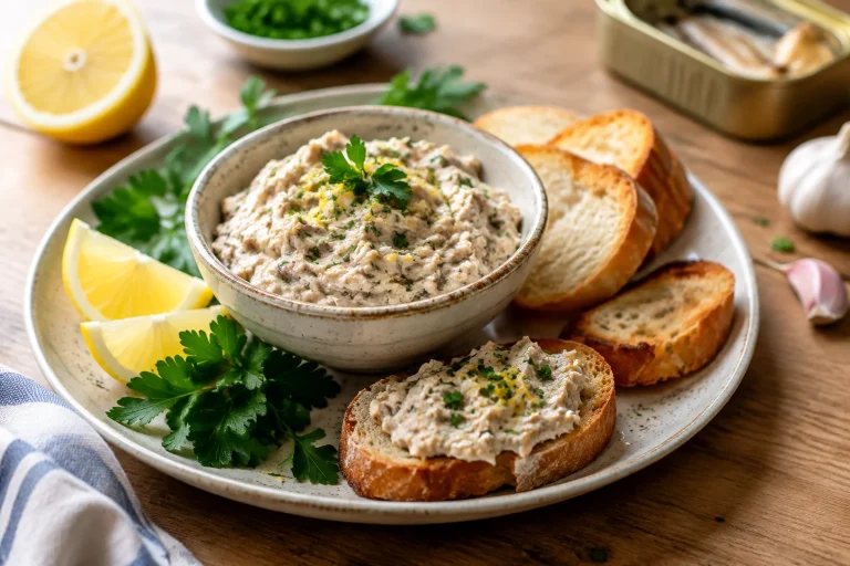 Tartinade de sardines au citron et fromage frais