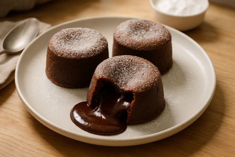 Fondant au chocolat mi-cuit, cœur coulant intense en 12 minutes