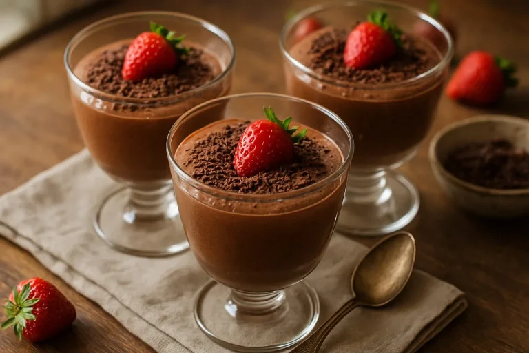 Mousse au chocolat noir soyeuse à l’aquafaba