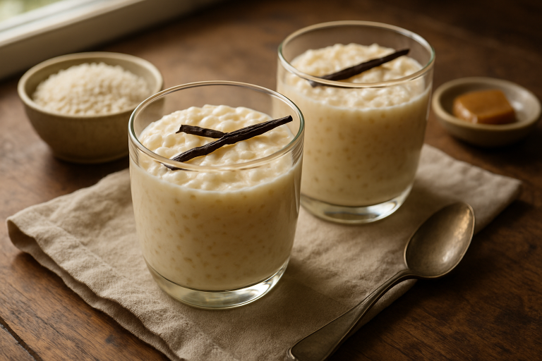 Riz au lait onctueux à la vanille de Madagascar, cuisson lente