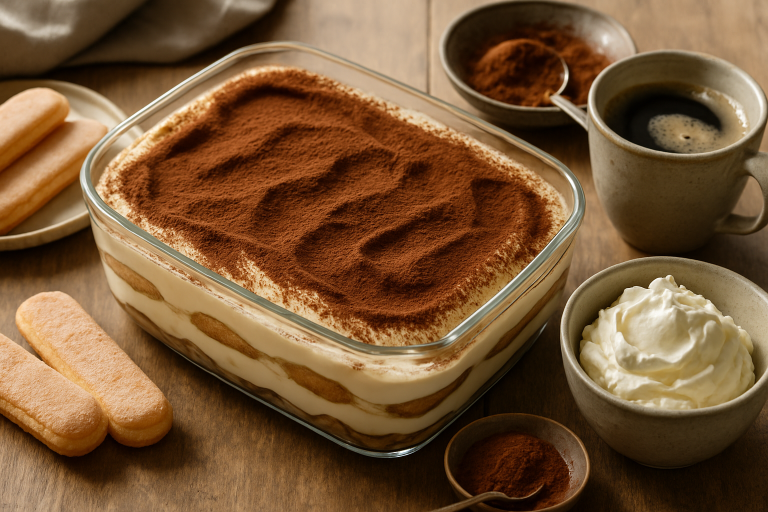 Tiramisu express au café et mascarpone : la version onctueuse prête en 20 minutes